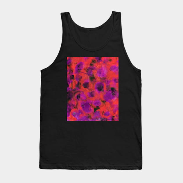 Watercolor background with the poppy field. Summer flowers red field. Modern art - impressionism, texture. Design for fabric, textiles, wallpapers, covers, packaging, wrapping paper. Tank Top by Olesya Pugach